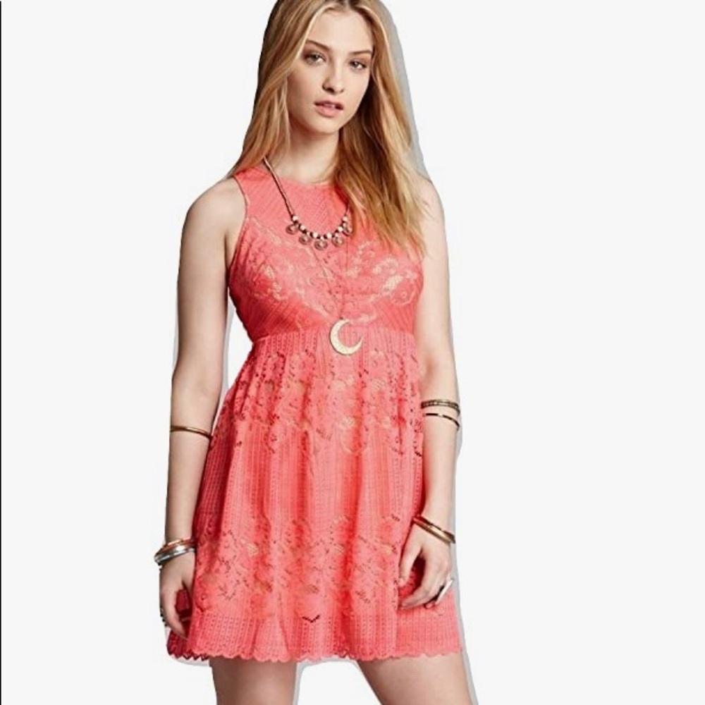 Free People Rocco Sleeveless Lace Mini Dress 6